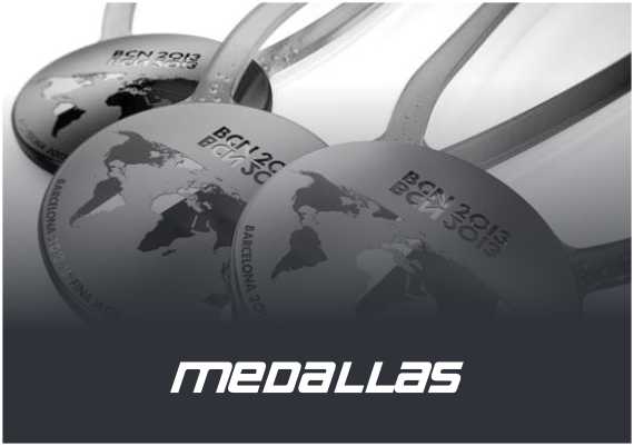 Diseño exclusivo de medallas, único para cada evento.